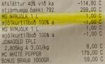Rachunek z Bnusa z 11.03.2005 - zakrelona cena mleka